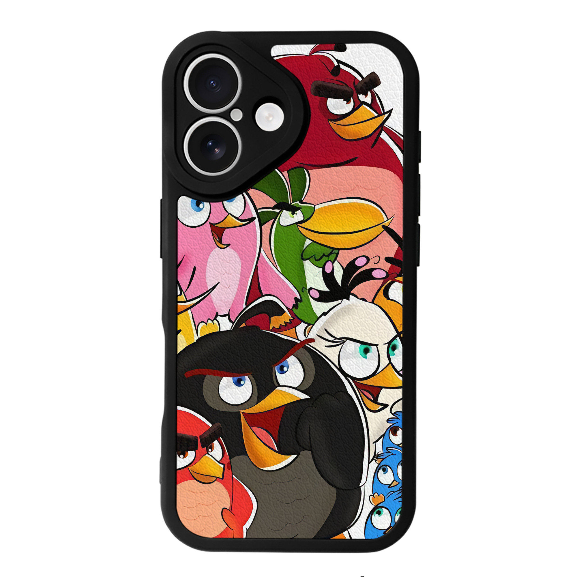 （画像用） Angry Birds アングリーバード 【iPhone 16シリーズ対応】シリコンスマホケース（レザー調） 材質：シリコン